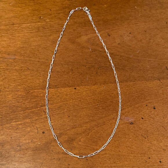 Demi-Fine Paperclip Chain Necklace - Picture 3 of 3